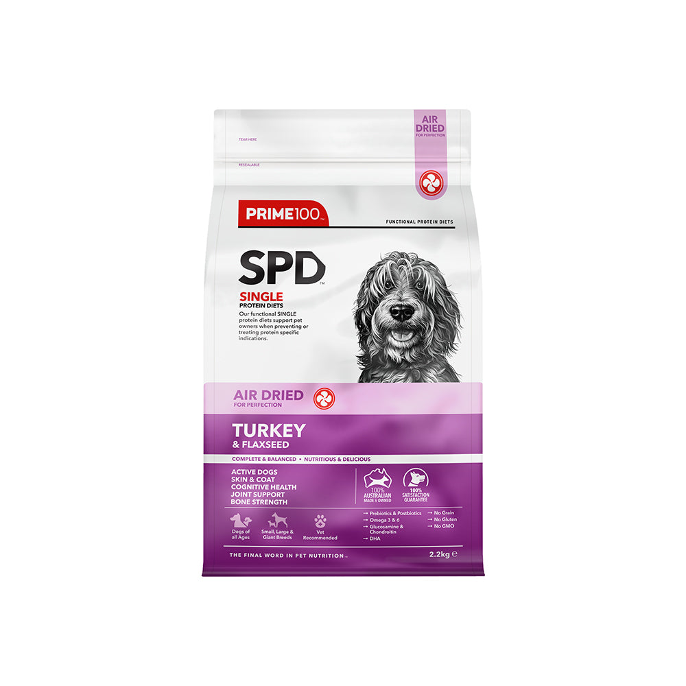 PRIME100 SPD Air Dried Turkey & Flaxseed Dog Food