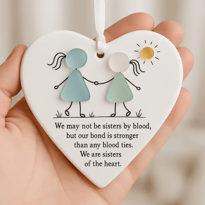 🌊✨Heart-Shaped Sea Glass Ornament🎁Friendship, Grandchildren & Timeless Bonds