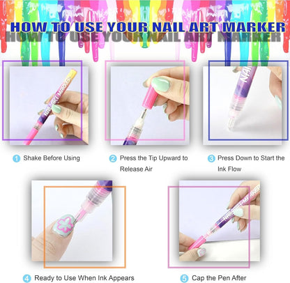 🎁New Year Sale 70% OFF!!💅🎨12 Colors Nail Art Pens Set