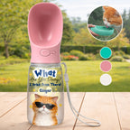 We Drink From There Ver Cat Photo - Personalized Pet Water Bottle With Drinking Feeder