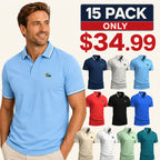⏰SUMMER FINAL SALE - Men's Quick Dry Breathable Polo Shirt 15-Pack $34.99
