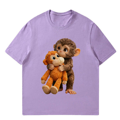 💥Summer Hot Sale 50% OFF💥Unisex Monkey Hugging Toy Graphic T-Shirt