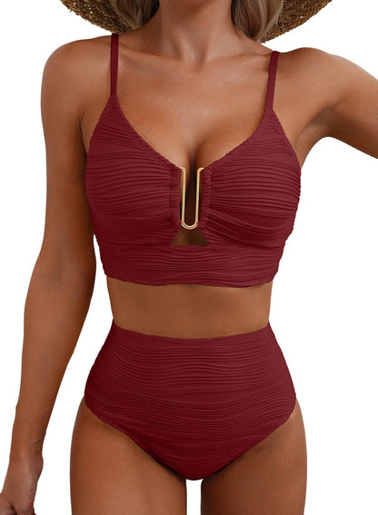 💕New Year Hot Sale 60% OFF 👙Women's Push Up High Waist Bikini
