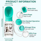 We Own You - Personalized Pet Water Bottle With Drinking Feeder