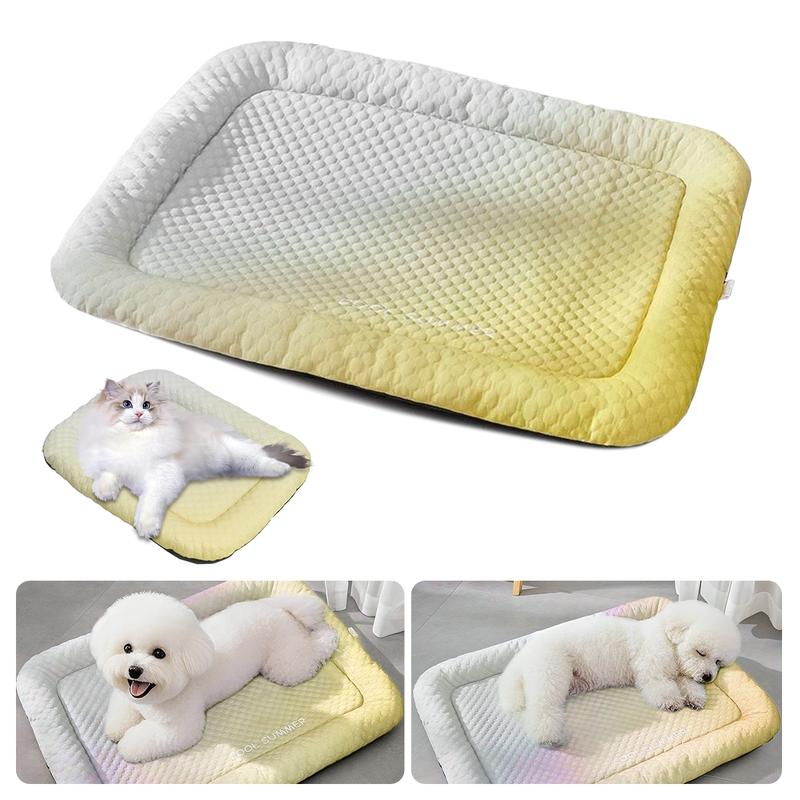 ⏳LAST DAY SALE ONLY￡9.99!!❄Pawchill™🇬🇧Pet Cooling Mat for Dogs & Cats 🐾  Naturally Cool Ice-Silk Pad • Breathable, Washable & Soft 🌿  For Floors, Sofas & Car Travel • Multiple Sizes • Gradient Colours ☀️🐶🐱