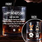 Pawsitively Lucky To Bark - Personalized Whiskey Glass