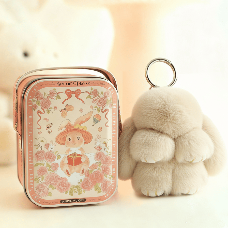 💕Early Bird Special Offer: 60% OFF🐰 Handmade Soft Bunny PomPom Charms