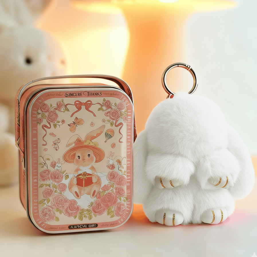 💕Early Bird Special Offer: 60% OFF🐰 Handmade Soft Bunny PomPom Charms