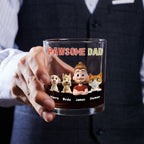 Pawsome Dad Version 2 - Personalized Whiskey Glass