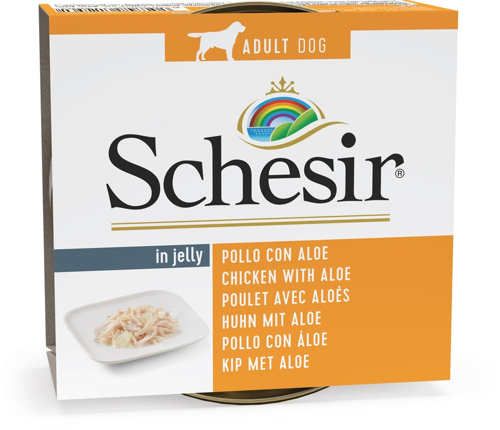 SCHESIR Konzerva za pse Pileći file u želeu s aloe verom, 150g