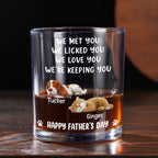 We Licked And Love You Ver Pet - Personalized Whiskey Glass