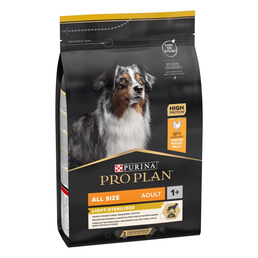 PRO PLAN Light/Sterilised, bogato piletinom