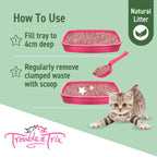 Trouble and Trix Plant Extract Natural Clumping Cat Litter Cherry Blossom