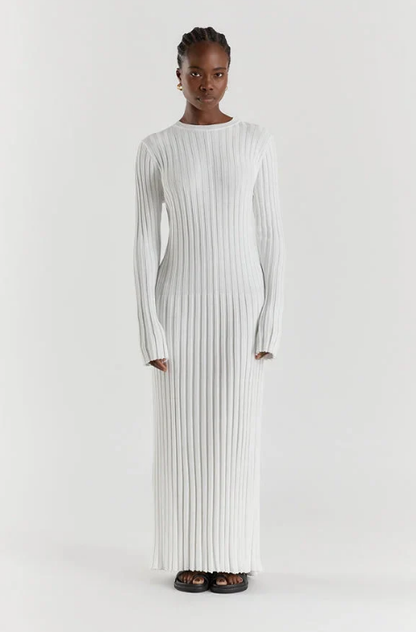 🔥BLACK FRIDAY SALE 49% OFF!!🔥Crew Neck & V-Neck Sleeved Knit Midi Dress
