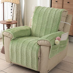 All-Season Scratch-Resistant Non-Slip Recliner Couch Cover with Elastic Straps