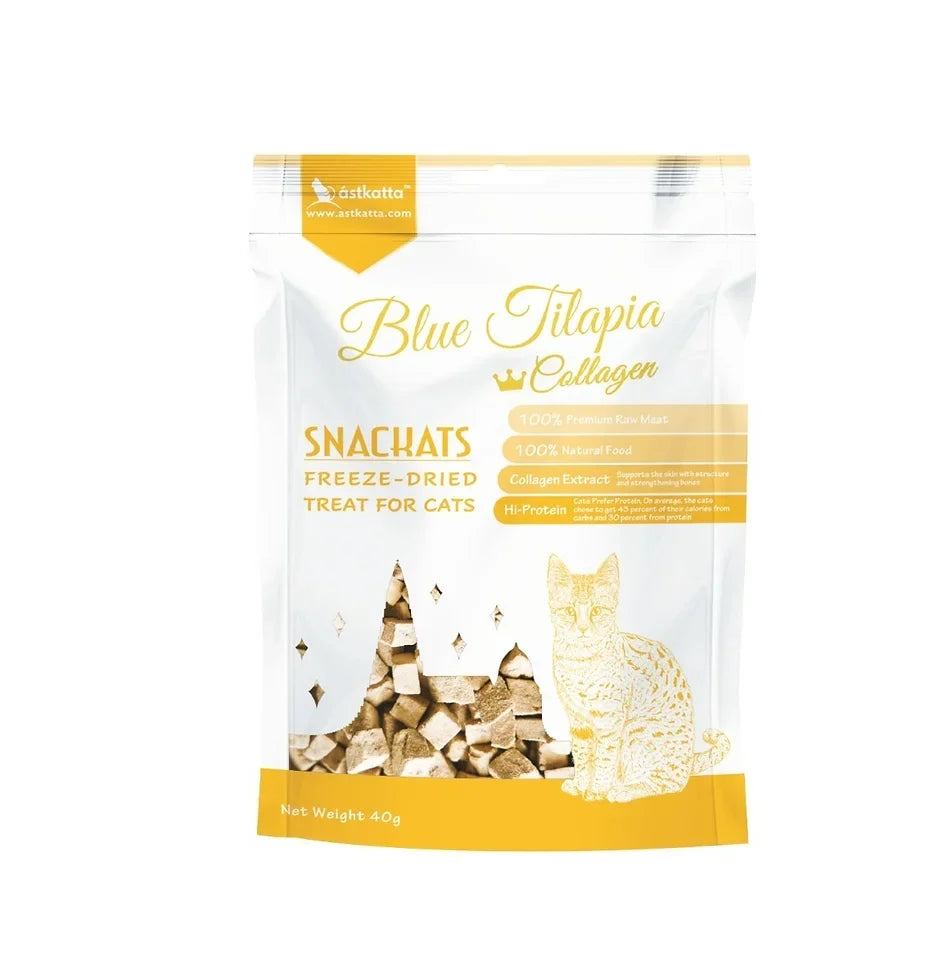 EXP: 30 OCT 2026 Astkatta - Freeze Dried Treats with Supplement - Blue Tilapia & Collagen 40g