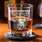 Putting Up My Shit Daddy Photo - Personalized Whiskey Glass