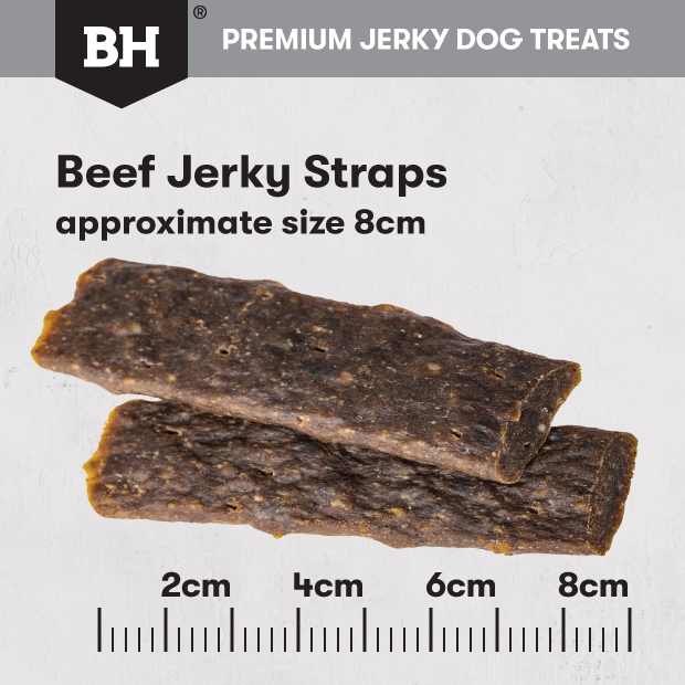 Black Hawk Dog Treats Beef Jerky Straps