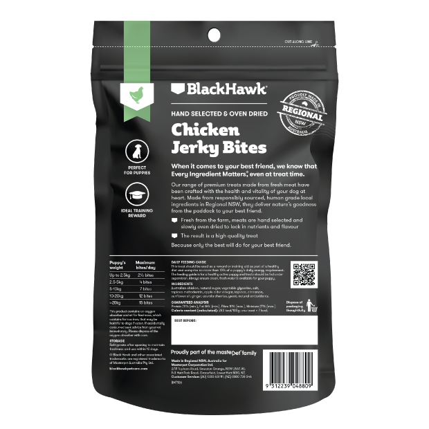 Black Hawk Dog Treats Puppy Chicken Jerky Bites