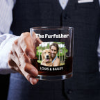 The Furfather Cartoon Version 2 Photo - Personalized Whiskey Glass