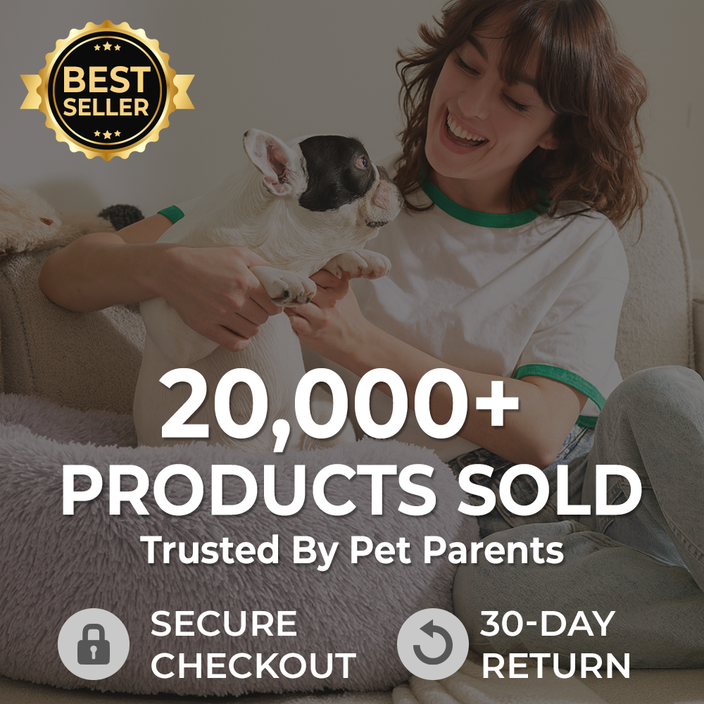 Calming Pet Bed With Paw-Shaped Neck Support - The Softest Spot for Your Best Friend