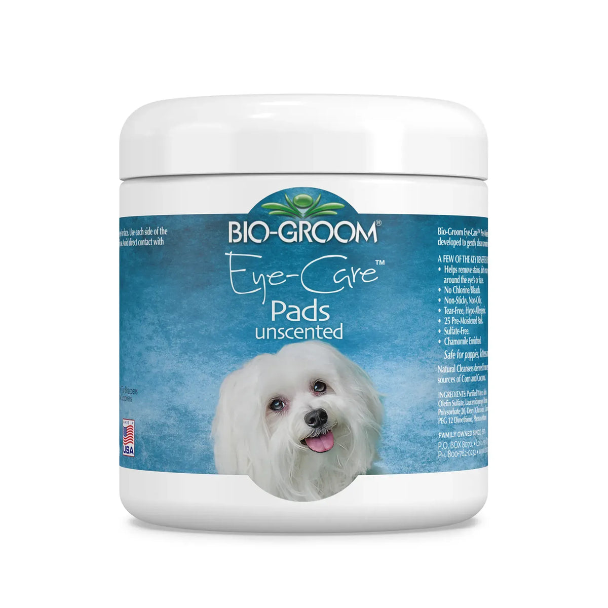 Bio-Groom - Eye-Care Unscented Pads Cleaner for Dogs & Cats