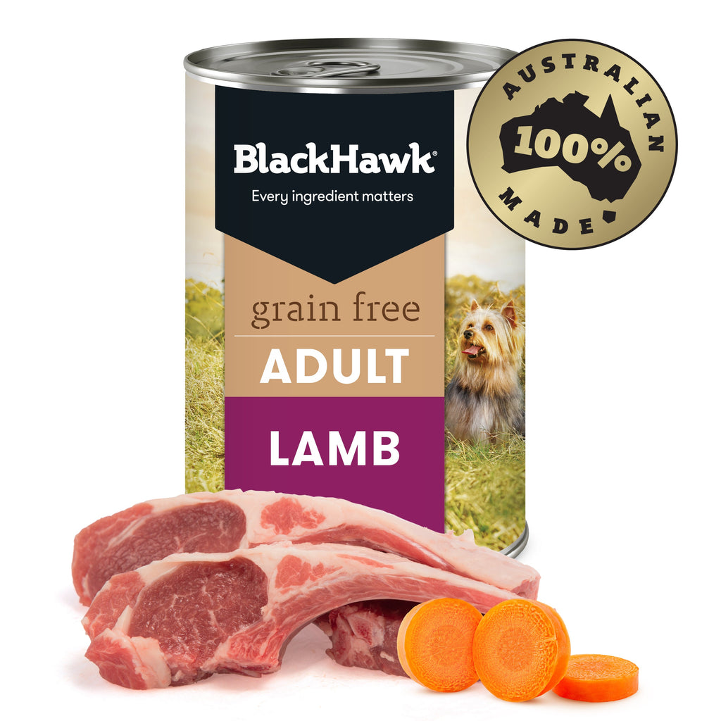 Black Hawk Wet Dog Food Tin Grain Free Lamb