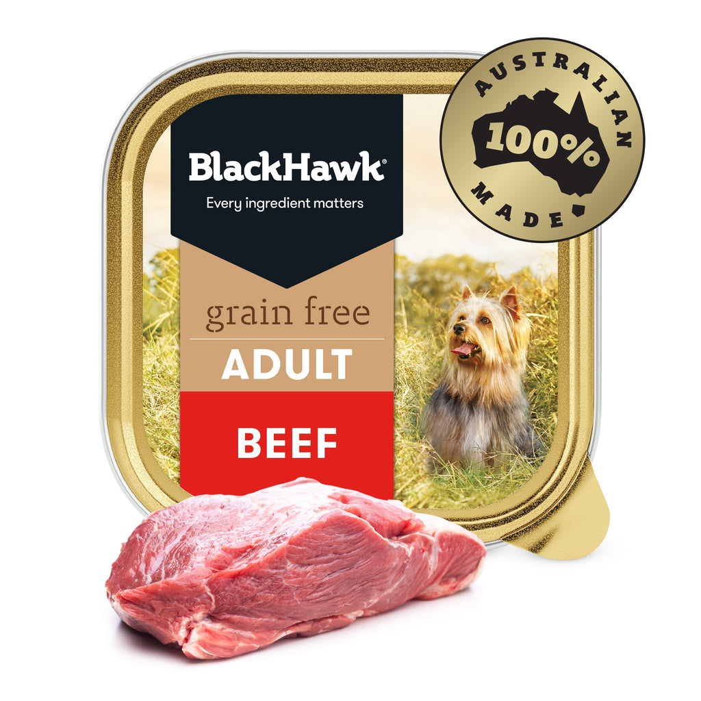 Black Hawk Wet Dog Food Tray Grain Free Beef
