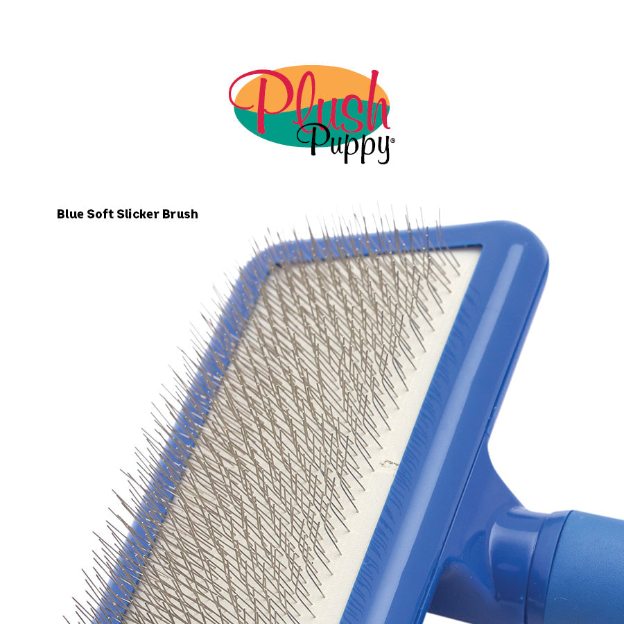 Plush Puppy Soft Slicker Brush Pro-Grooming Brush
