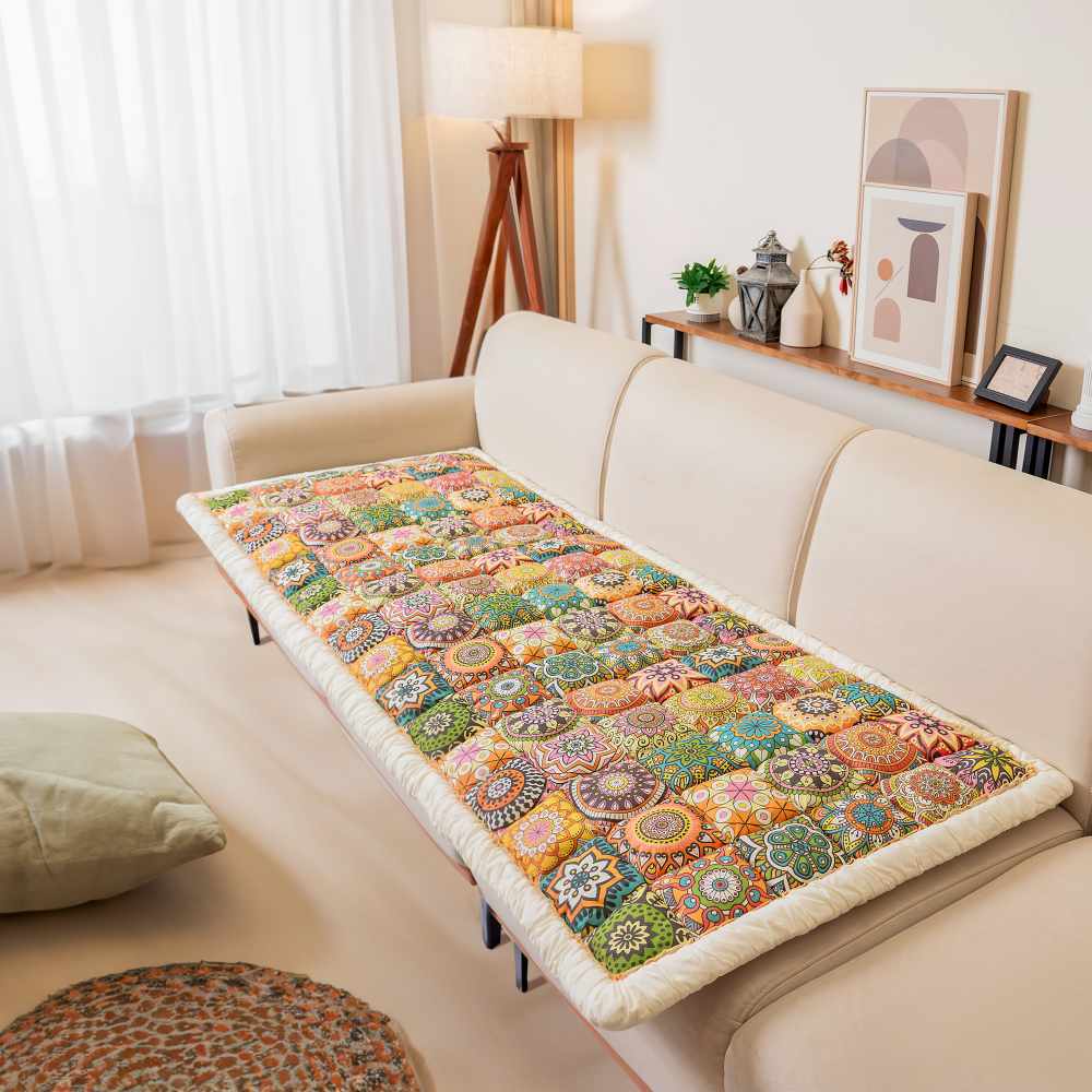 Garden Chic Cotton One-Piece Pet Friendly Protective Couch Cover