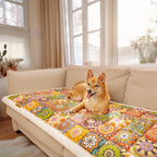 Garden Chic Cotton One-Piece Pet Friendly Protective Couch Cover