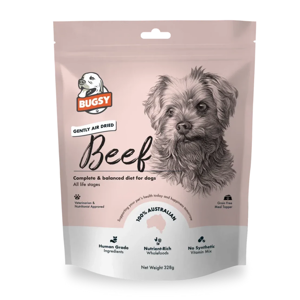 Bugsy's Premium Air Dried Raw Dog Food Beef