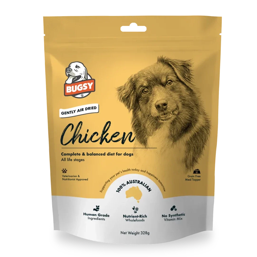Bugsy's Premium Air Dried Raw Dog Food Chicken