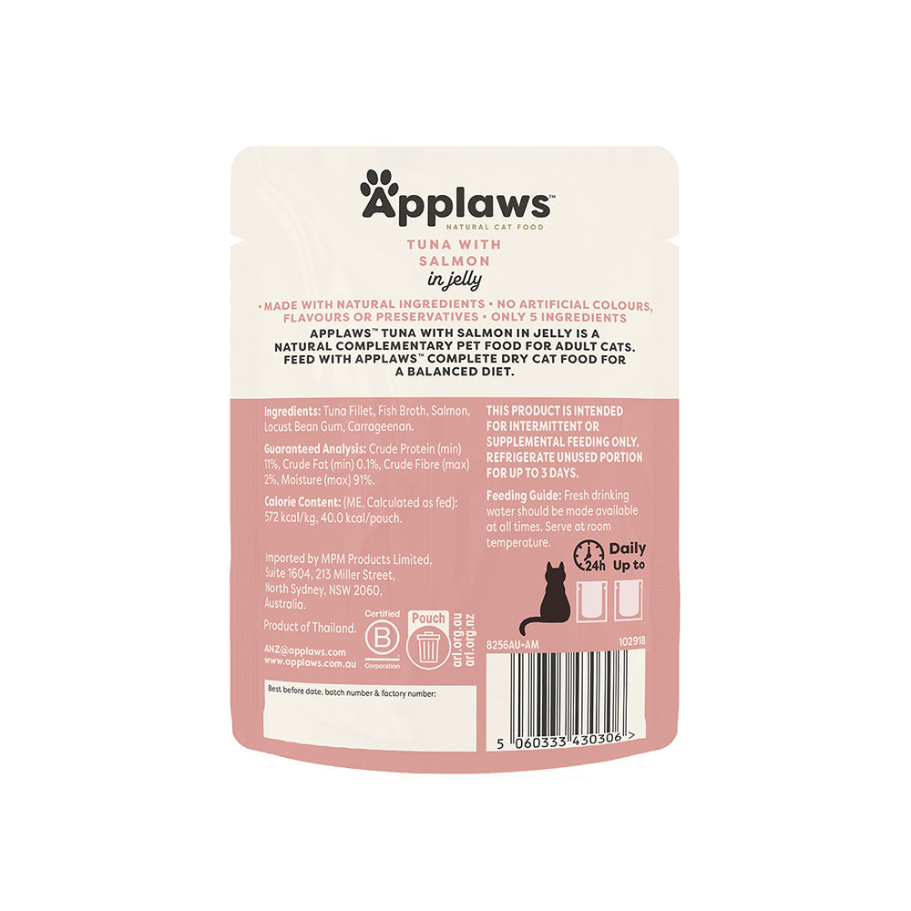 APPLAWS Tuna with Salmon Jelly Wet Cat Food for Adult Cat