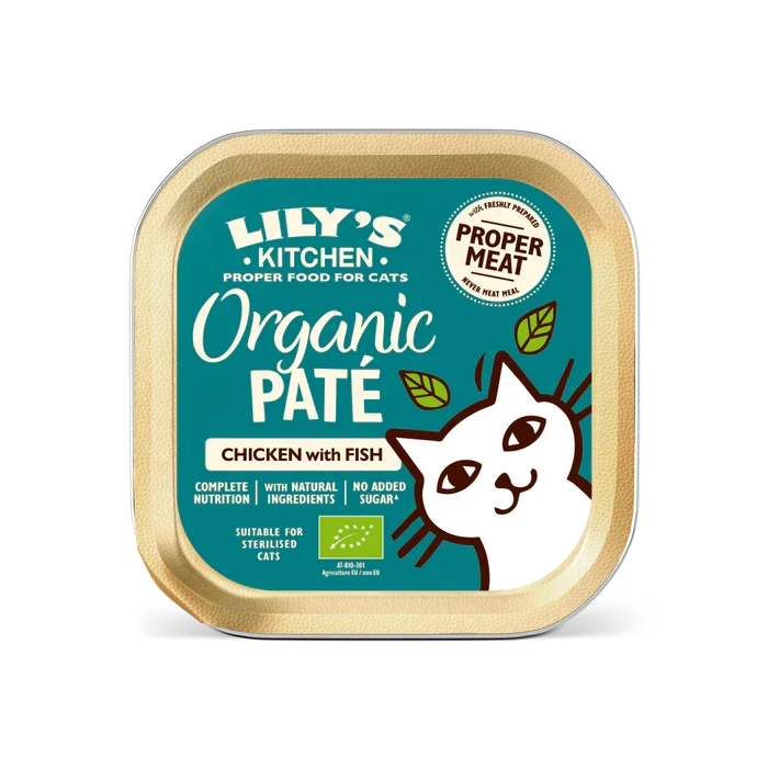 Lily's Kitchen - Wet Food For Cats - Organic Chicken with Fish Paté 85g