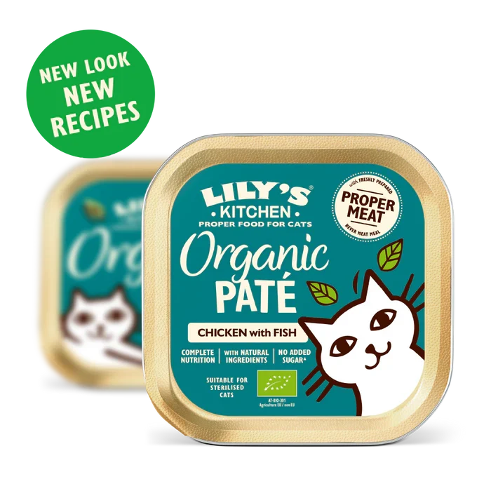 Lily's Kitchen - Wet Food For Cats - Organic Chicken with Fish Paté 85g