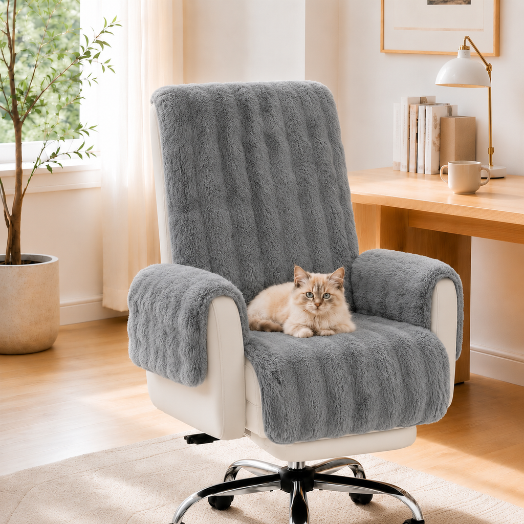 Water-resistant Fluffy Soft Furniture Protector Recliner Chair Covers Couch Covers