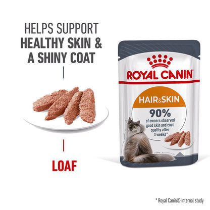 ROYAL CANIN Hair & Skin Care Loaf Adult Wet Cat Food