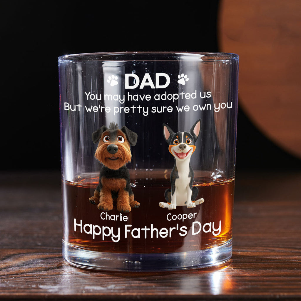 I Own You For Sure Sitting - Personalized Whiskey Glass