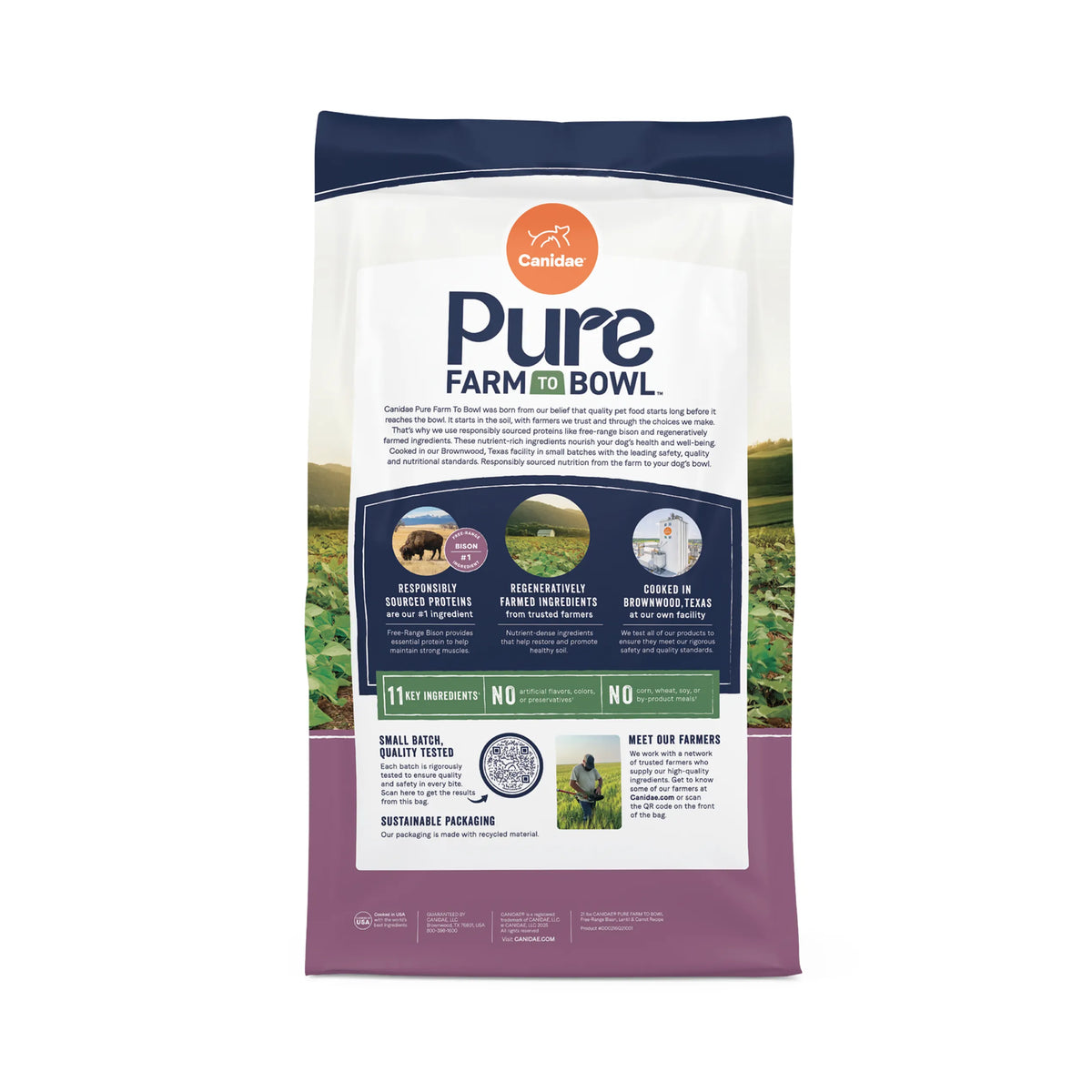 Canidae PURE Grain Free Dry Dog Food - Bison, Lentil & Carrot