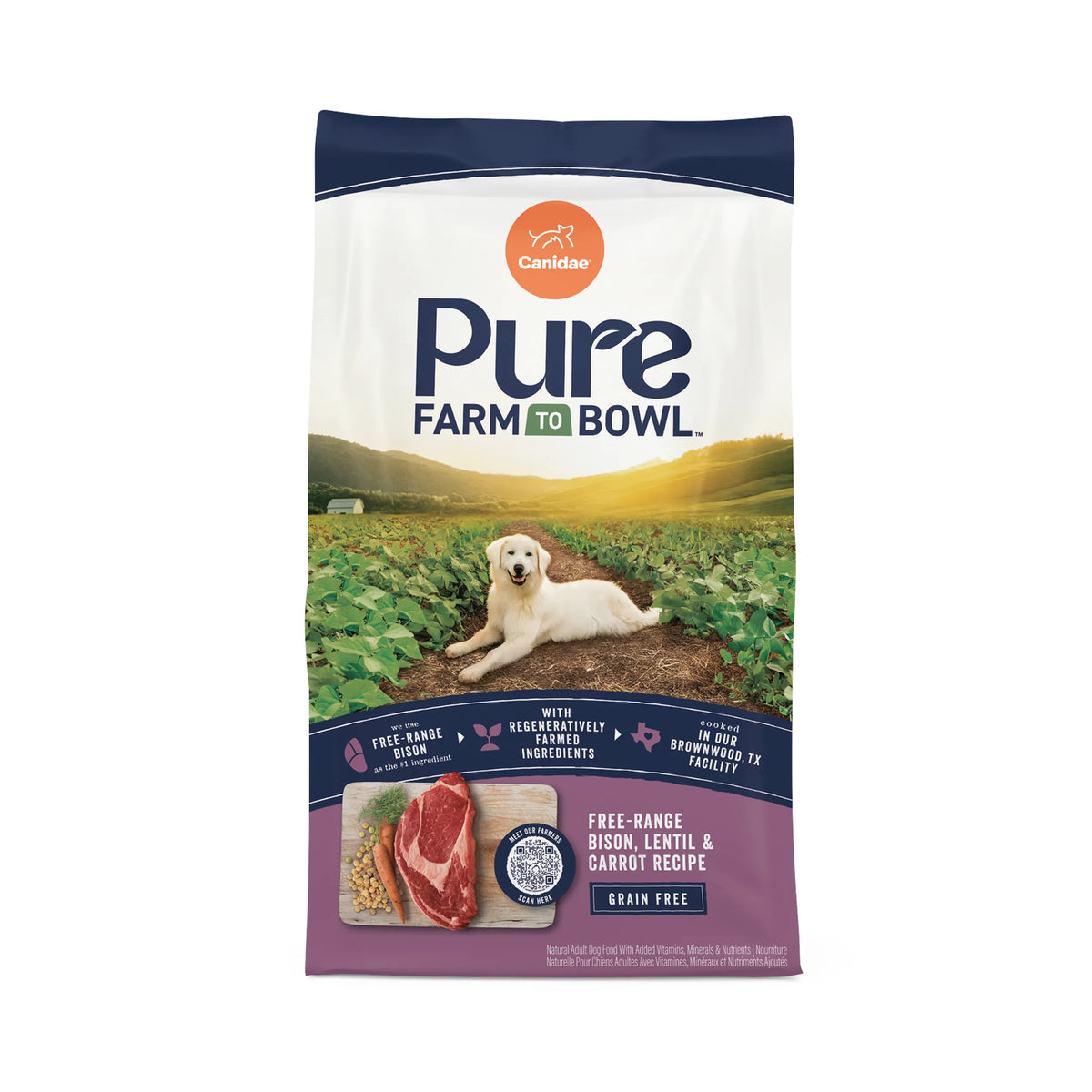 Canidae PURE Grain Free Dry Dog Food - Bison, Lentil & Carrot