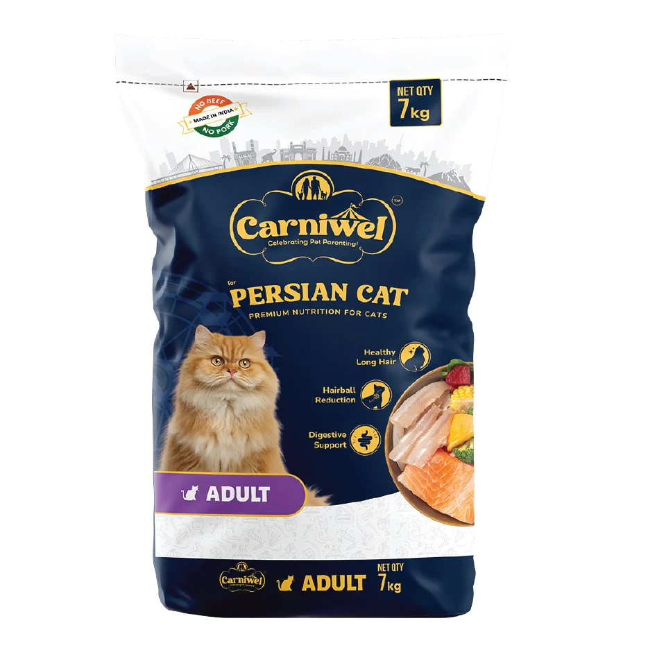 Carniwel Dry Persian Cat Food with Fresh Sardines & Krill, Adult