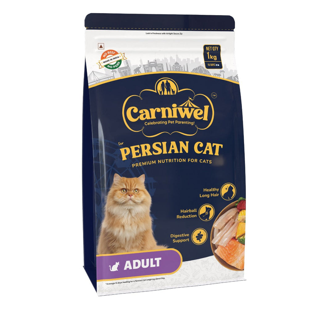 Carniwel Dry Persian Cat Food with Fresh Sardines & Krill, Adult