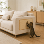 Faux Sisal Cat Scratcher Mat Sofa Protector with Velcro Tape