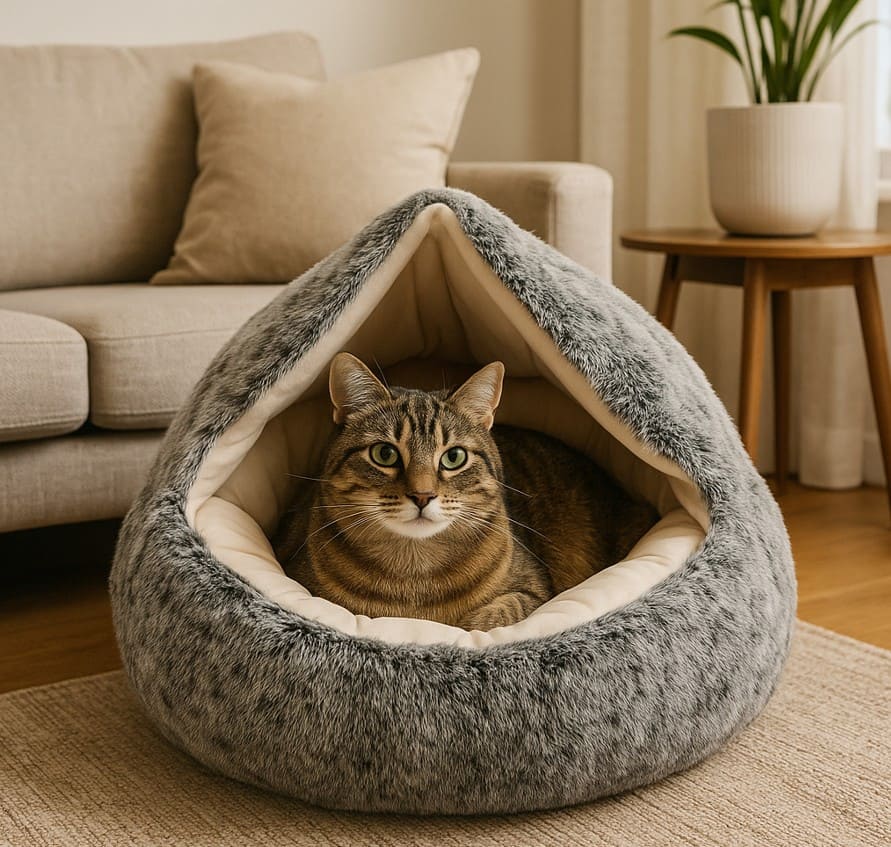 Cat Cave Bed - Removable Cover