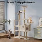 Wooden Multi-level Cat Tree Tower Large 172cm