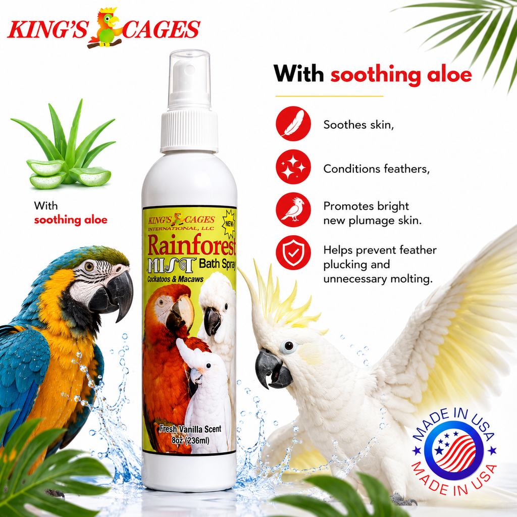 White Rainforest Mist Cockatoos and Macaw 8oz
