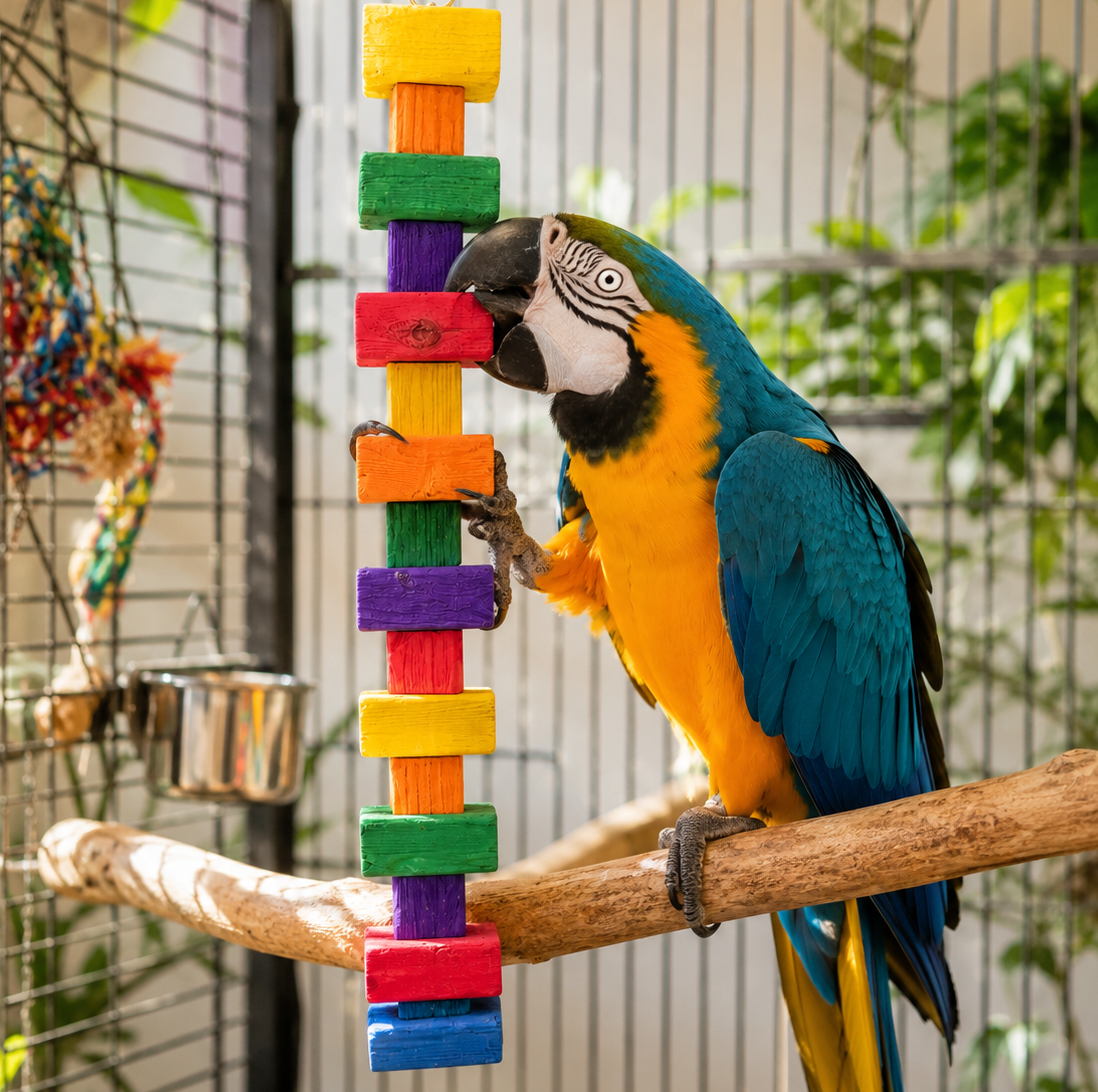 1183 Extra Long Big Bites Rainbow Wood Tower