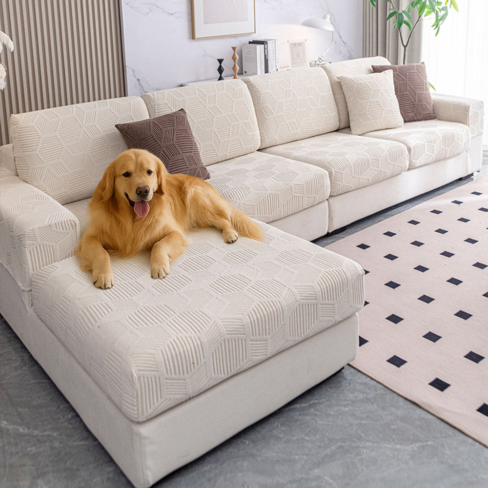 Honeycomb Pattern Water-resistant Stretch Full-Cover Magic Outdoor Couch Cover