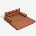 Luxe Faux Leather Foldable Orthopedic Large Dog Bed - CoreLounge